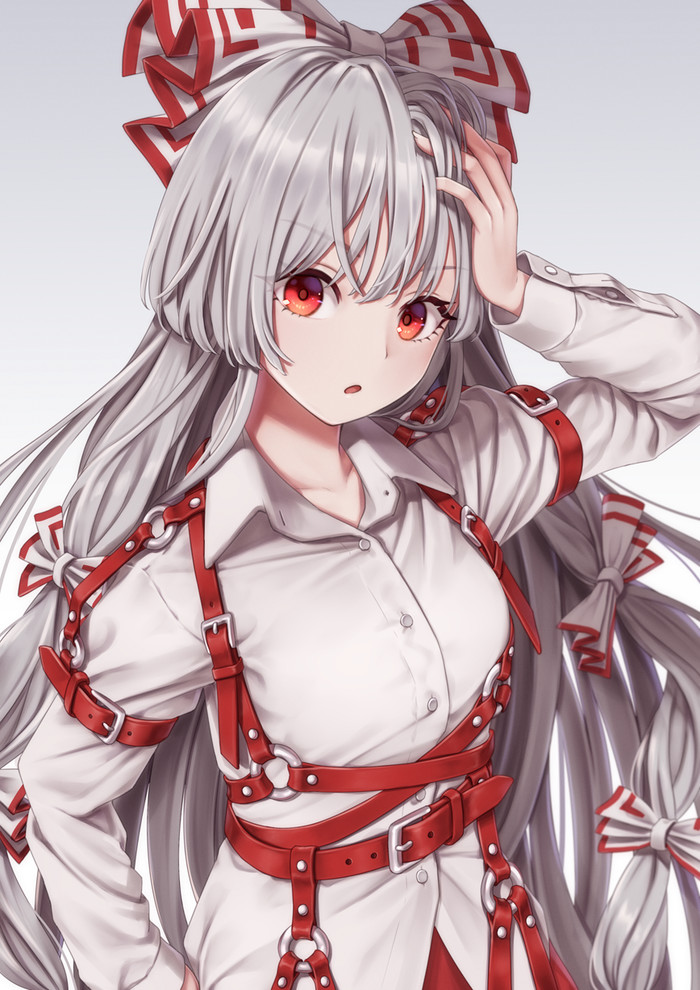 Fujiwara No Mokou Touhou, Fujiwara No Mokou, Anime Art, ,  , Dtvisu