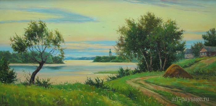 River landscapes Ladygina O.Yu. - Landscape, , Painting, Longpost