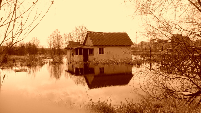 an old house - My, Leningrad region, Withering, House, Wooden house, Water