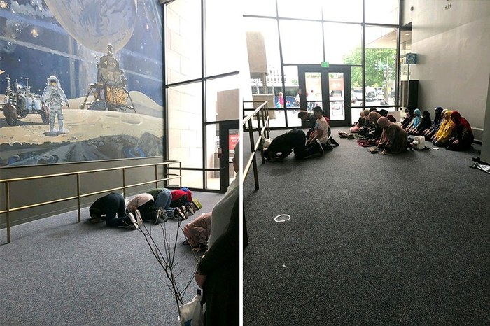 Namaz at the Washington Museum of Space and Aeronautics - Religion, Space, The science, Muslims, Islam