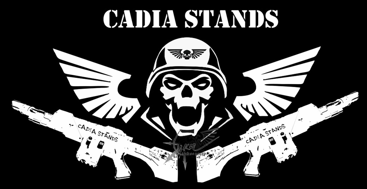 Cadia stands. Эмблема Кадии. Герб Кадии. Флаг Кадии. Warhammer 40000 кадия Знамя.