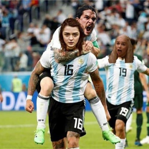 That moment when you alone pulled out the whole game in the last seconds. - Spoiler, Football, Arya stark, Game of Thrones season 8, Game of Thrones