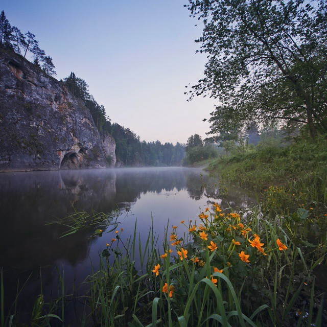 Karst Bridge. Deer Streams. Dawn - Ural, Sverdlovsk region, deer streams, The mountains, Tourism, The photo, Nature, dawn