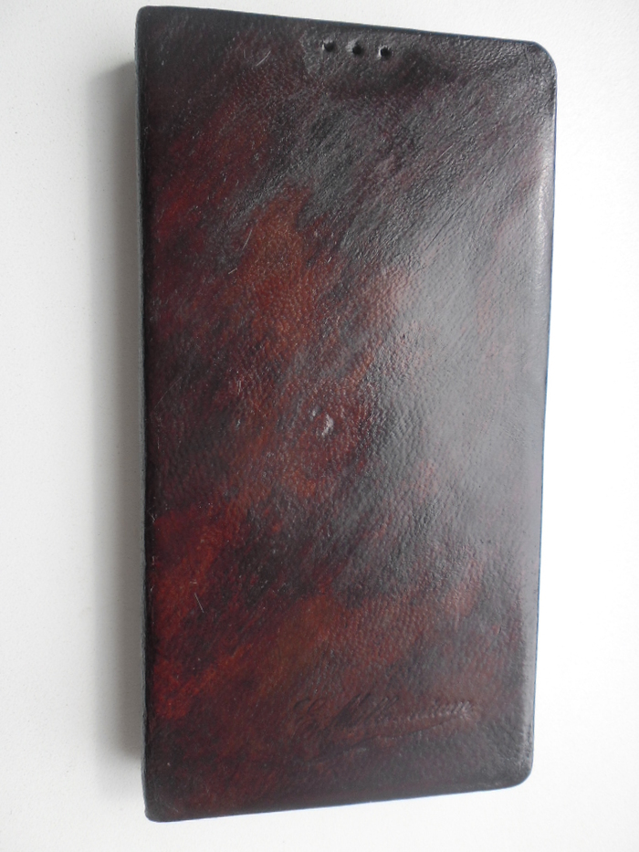 Case-book made of genuine Italian leather. - My, , Case book, Leather, Longpost, Case