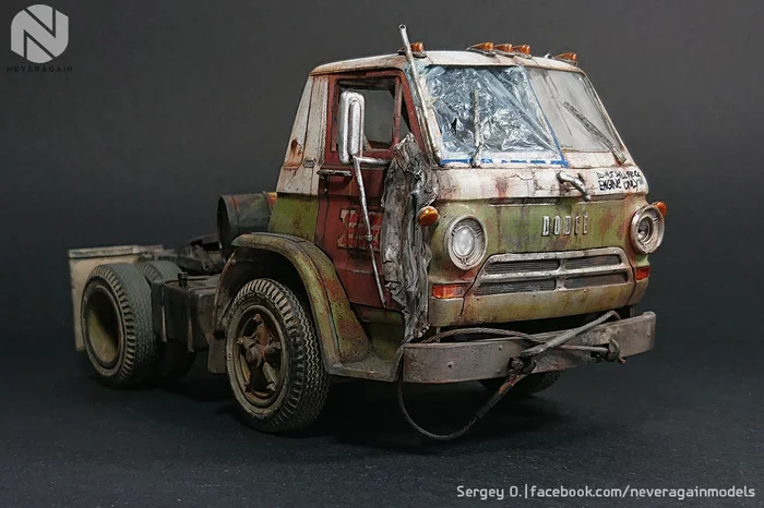 Sad dude Dodge in 25m scale. - Longpost, Dodge, Scale model, Stand modeling, Truck, Modeling, My