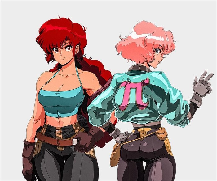 Space Maria - Retro, , Anime original, Anime art, Original character, Angryangryd