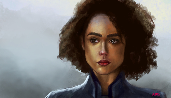 Missandei of Naath - My, Missandei, Portrait, Game of Thrones, Serials, Characters (edit), Drawing, Digital drawing