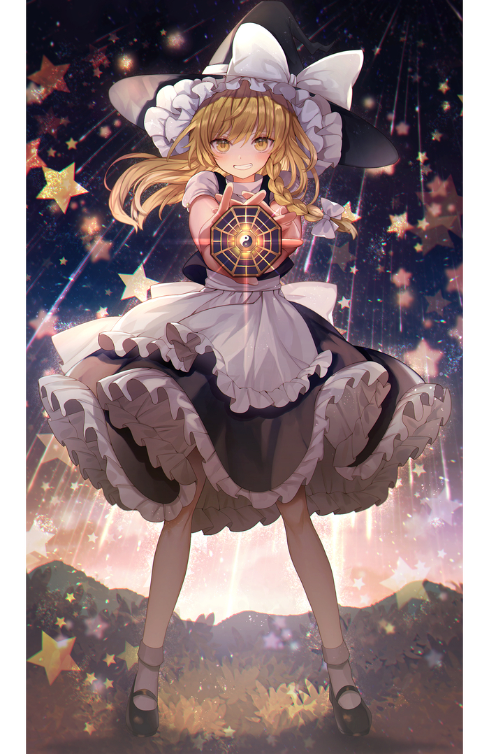 Kirisame marisa - Touhou, Kirisame marisa, Anime art, Anime, Not anime, Abandon ranka