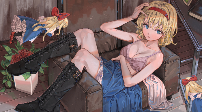 Alice Margatroid , Anime Art, Touhou, Alice Margatroid, Shanghai Doll, Maachi