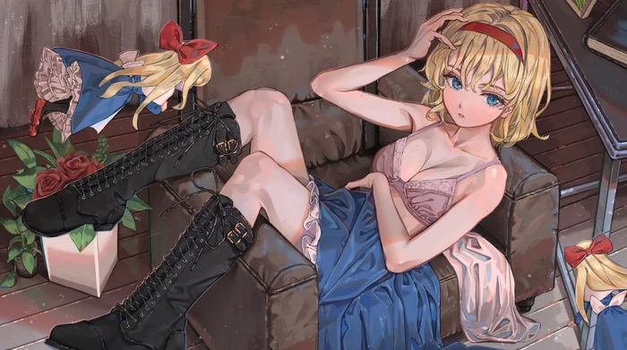 Alice margatroid - NSFW, Anime, Anime art, Touhou, Alice margatroid, Shanghai Doll, 