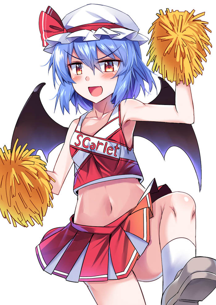 Cheerleader Remilia - Touhou, Remilia scarlet, Anime art, Anime, Not anime, EO