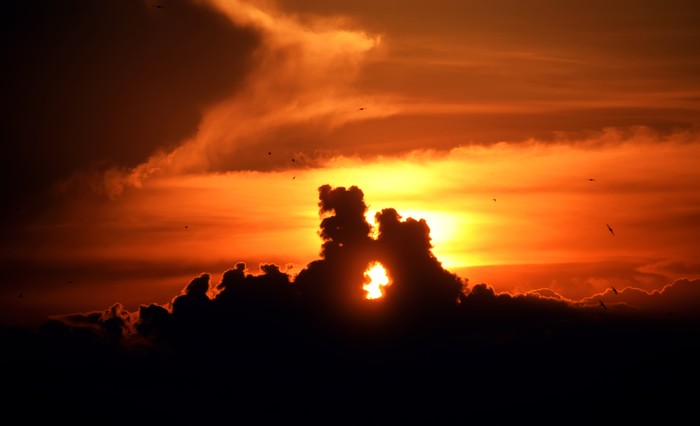 Eye of Sauron - My, Beginning photographer, Sunset, The sun, The photo