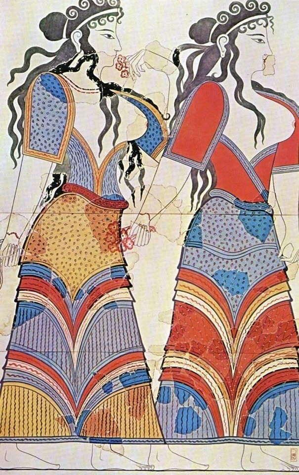 Minoan fashion. - NSFW, Story, Fashion, Ancient world, Minoan culture, Fresco, The dress, Female, Longpost, Women