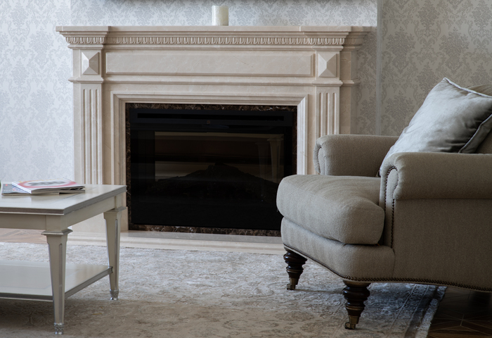 Fireplace portal in the apartment - My, Fireplace in the apartment, Living room, , Fireplace, Decorative fireplace