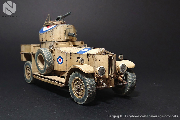 English fighting aristocrat. - My, Stand modeling, Scale model, Armored car, Rolls-royce, Scale 1:35, Hobby, Longpost