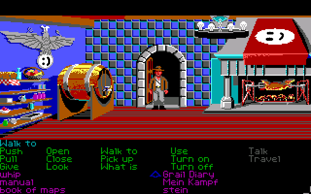 Indiana Jones and the Last Crusade: The Graphic Adventure. Часть 1. - Моё, 1989, Прохождение, Индиана Джонс, Lucasfilm Games, Игры для DOS, Квест, Компьютерные игры, Ретро-Игры, Длиннопост