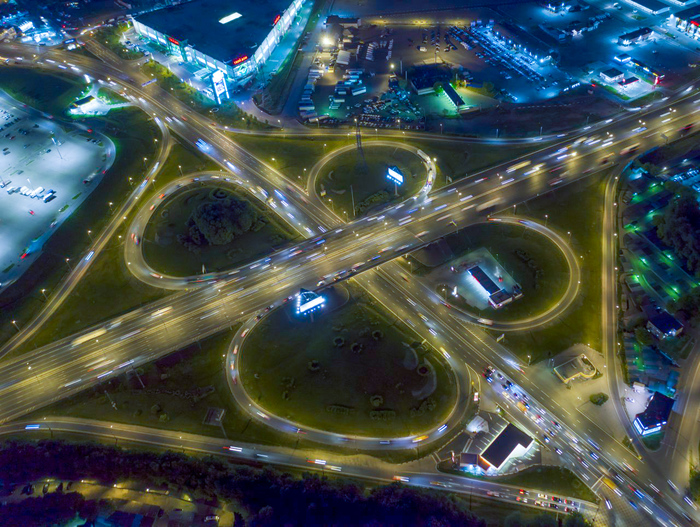 Interchange butterfly of the Moscow Ring Road and Ostashkovskoye Highway - My, Drone, Moscow, MKAD, North-East Administrative District, Aerial photography