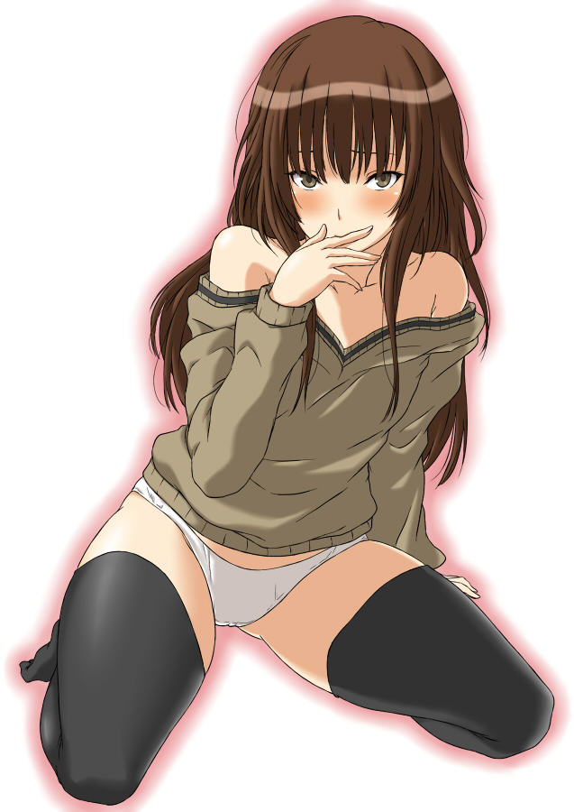 Kamizaki Risa - NSFW, Kamizaki Risa, Amagami, Anime Art, Длиннопост, Грудь, Соски, Попа, Панцу, Аниме