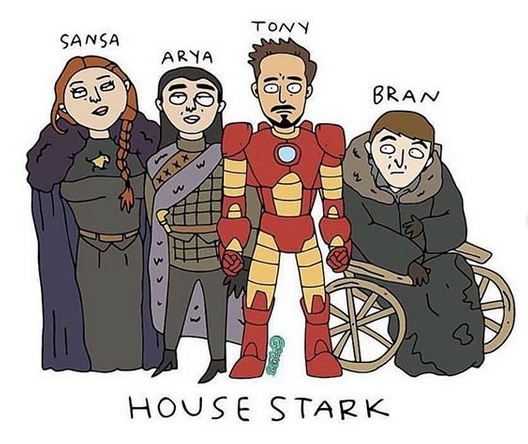 House Stark - Game of Thrones, The final, Tony Stark, Sansa Stark, Arya stark, Bran Stark, Starkey