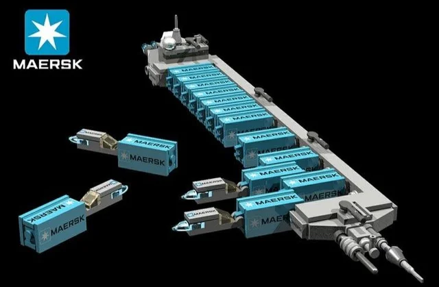 The concept of cargo transportation of the future - Maersk, Shipping, Space