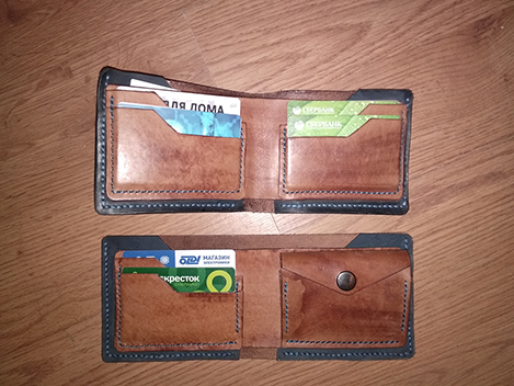 Leather wallet, version 2.0 - My, Wallet, Leather craft, , Video, Longpost