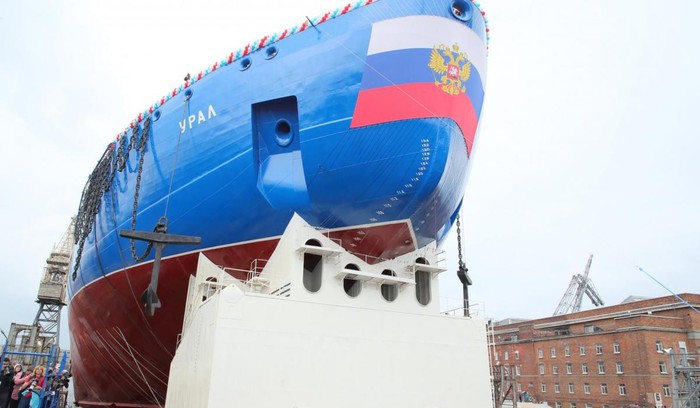 Launched Ural - Icebreaker, Saint Petersburg, Rosatomflot, launching, Video, Longpost