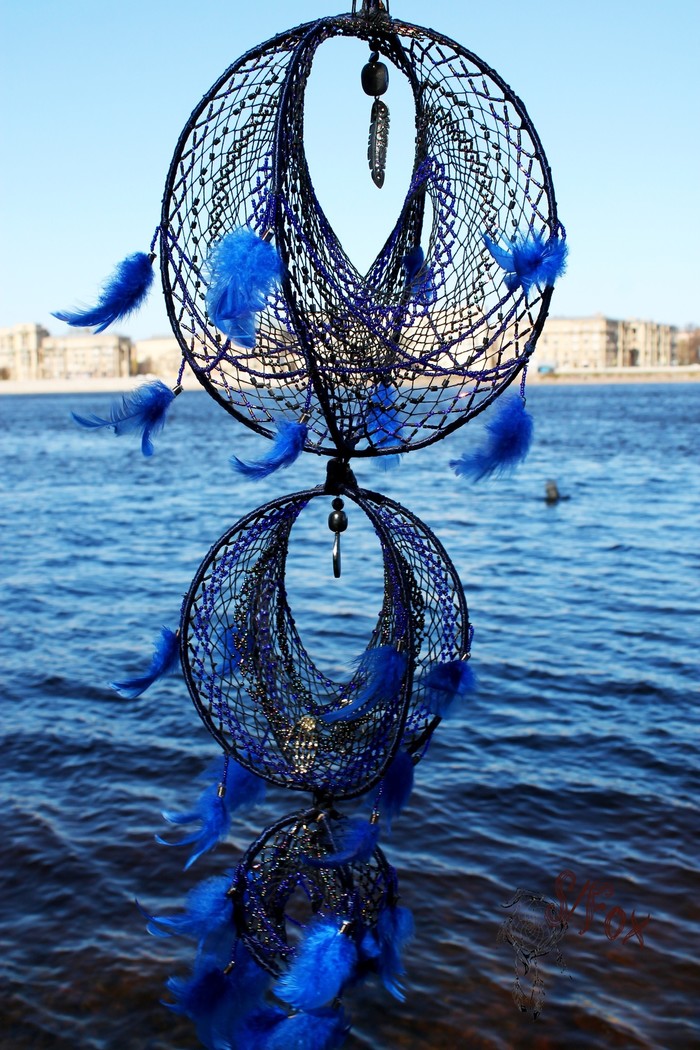 Dreamcatcher Sea Nymph - My, Dreamcatcher, Handmade, Needlework, Needlework without process, Creation, Longpost