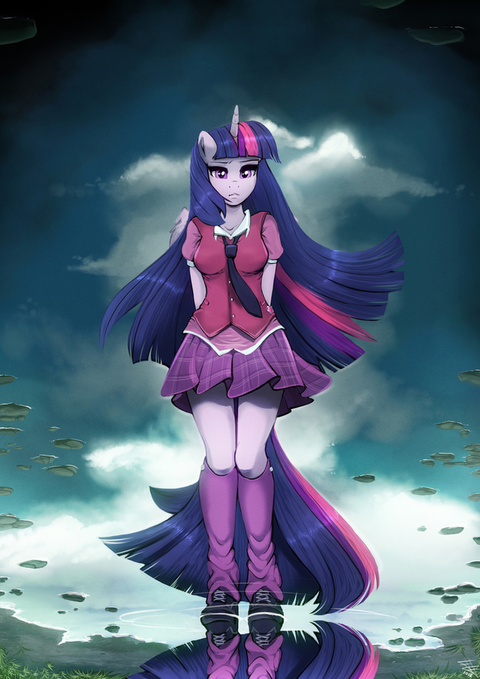 Looking Into Puddle My Little Pony, Twilight Sparkle, , Fidzfox