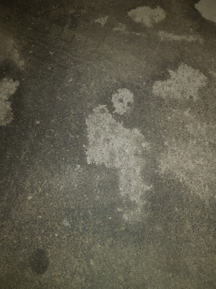 The imprint on the pavement after the rain makes me a little worried. - My, Rain, Scull