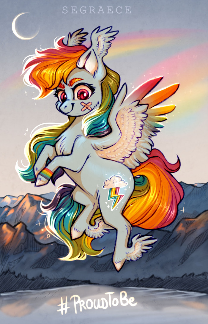 Pride and wings My Little Pony, Rainbow Dash, , , Proudtobe, , Segraece