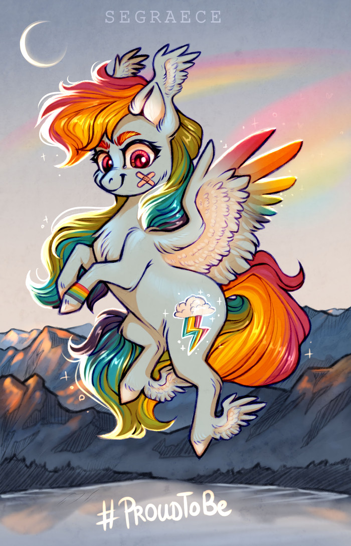 Pride and wings - My Little Pony, Rainbow Dash, И шестикрилый серафим, Крыля, Proudtobe, ЛГБТ, Segraece, Серафим