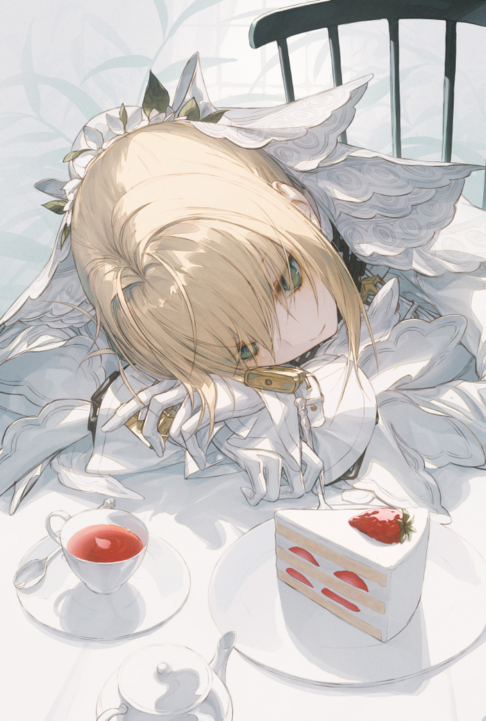 Saber Bride , Anime Art, Fate Grand Order, Nero Claudius, Saber Bride, Wanke