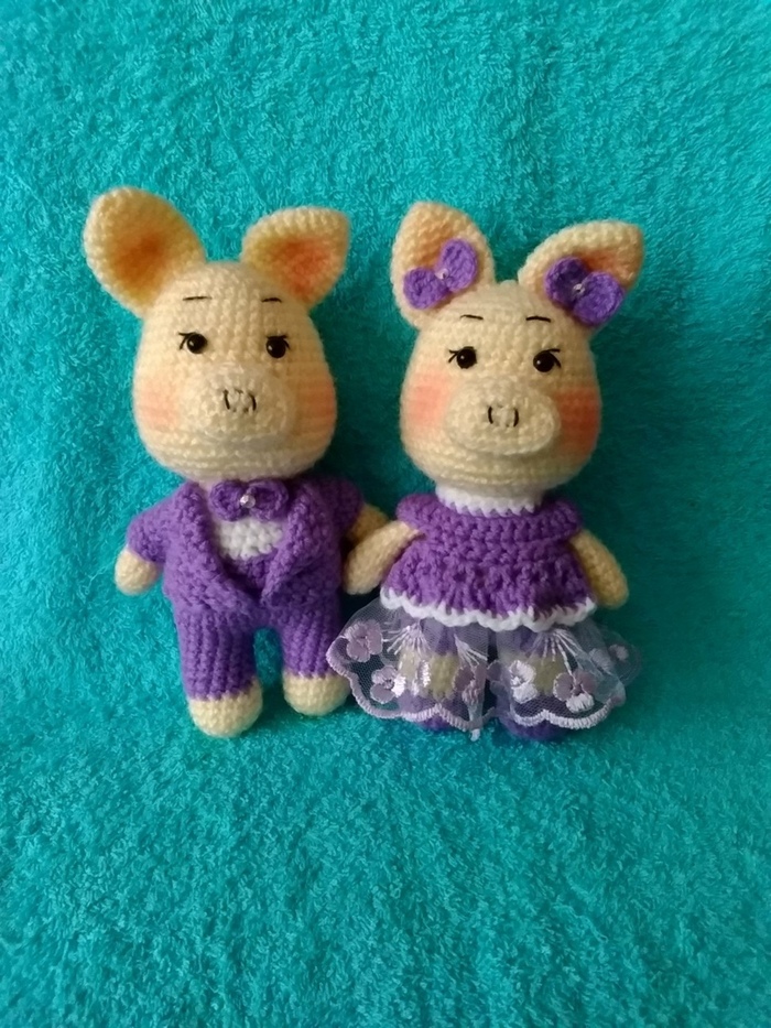 Pigs are the symbol of this year! - My, Crochet, Longpost