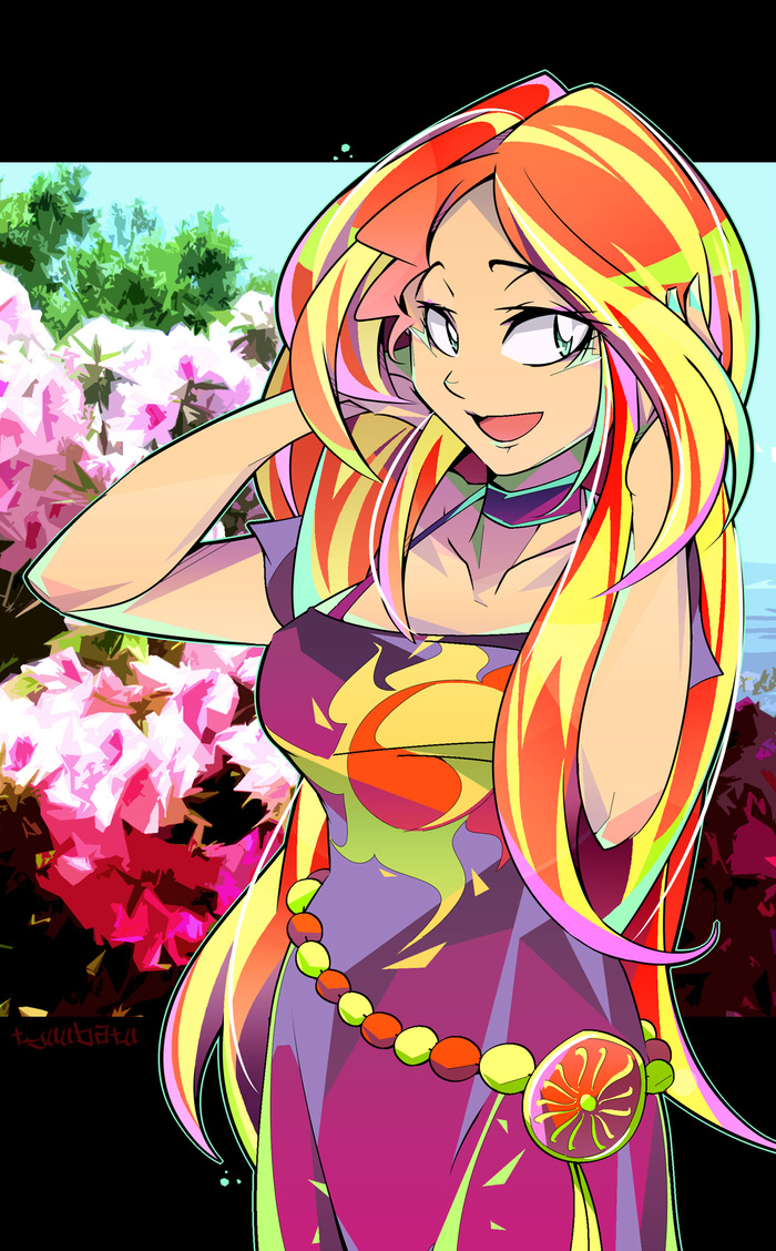 Bright Sunset. - My little pony, Equestria girls, Sunset shimmer, Tyuubatu