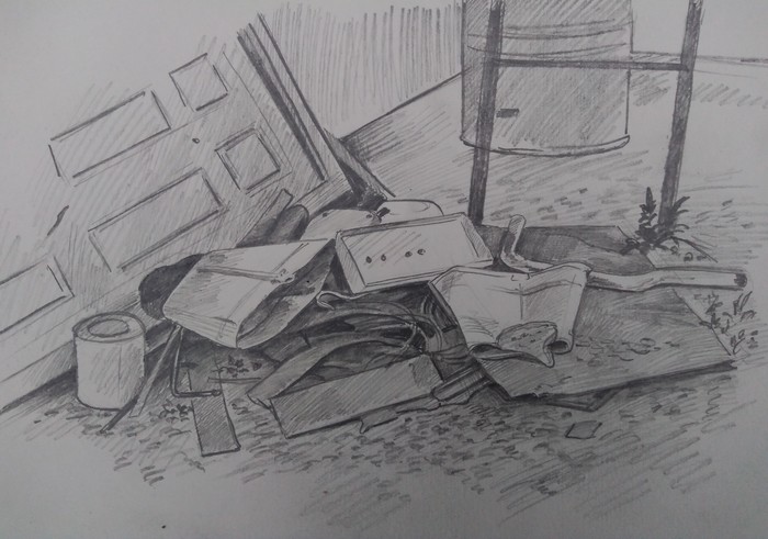 System destruction - My, Longpost, Tsvetmet, Pencil drawing, Nature, Russia, Drawing, Graphics, Breaking