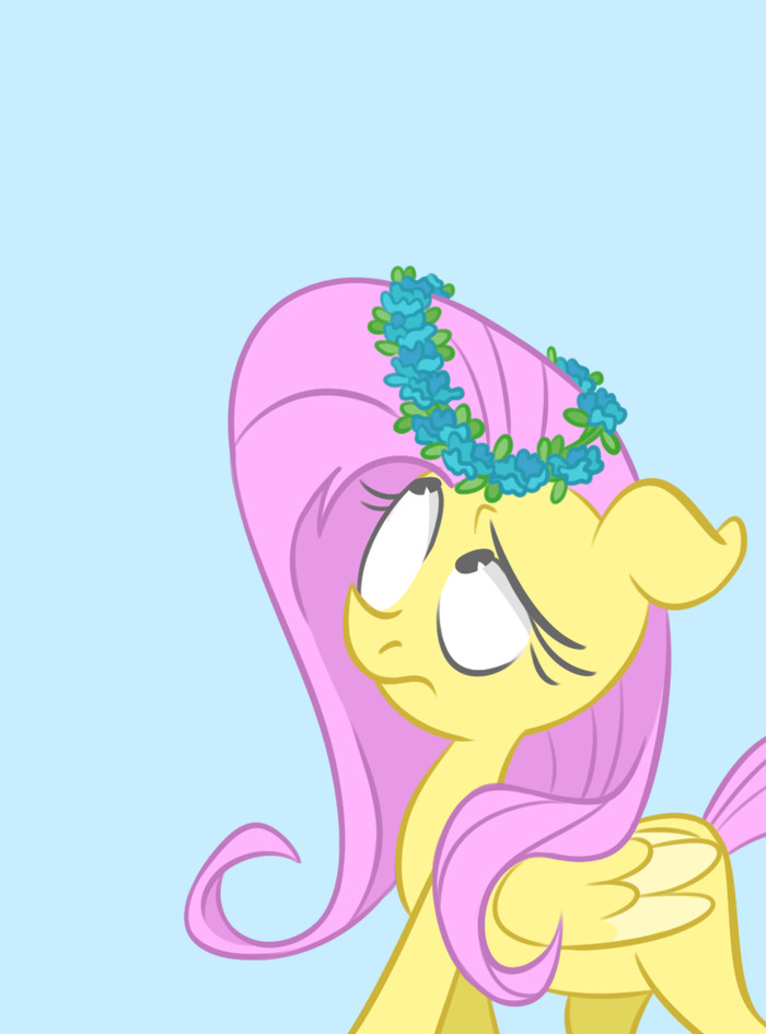 Something is wrong (o_o) - Art, My little pony, Fluttershy, Wreath