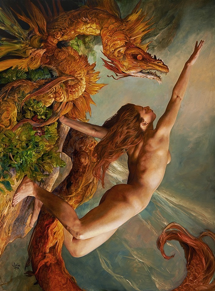 Leap by Boris Vallejo and Julie Bell - NSFW, Boris Vallejo, Julie Bell, Painting