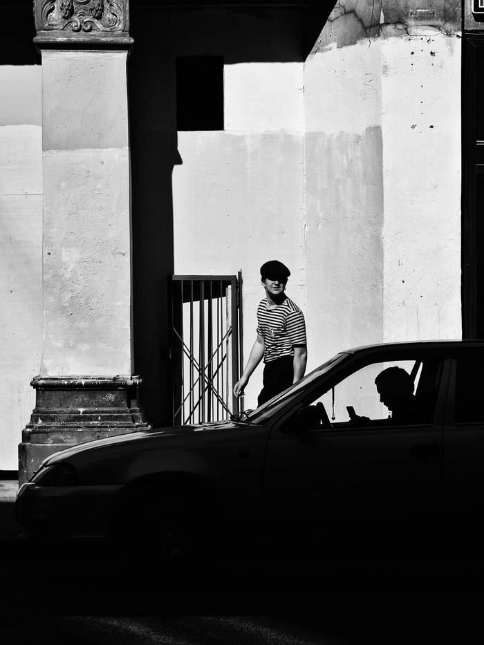 Episode on Razezzhaya - My, The photo, Saint Petersburg, Black and white, , Olympus, Street photography