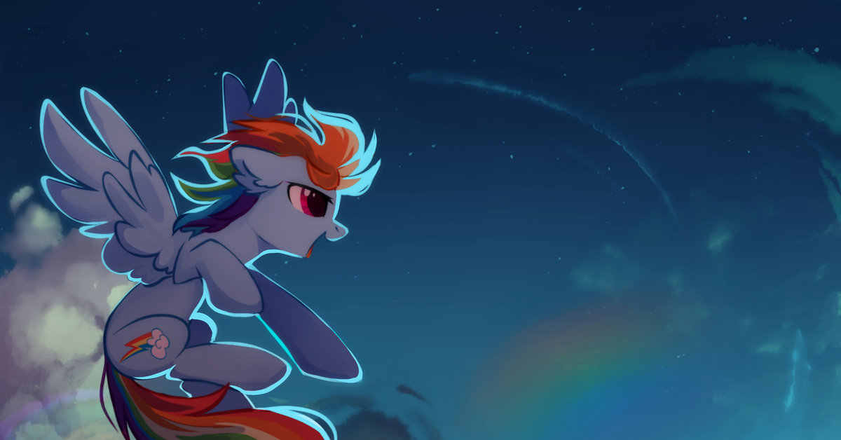 Night Rainbow, My Little Pony, Rainbow Dash, Mirtash.