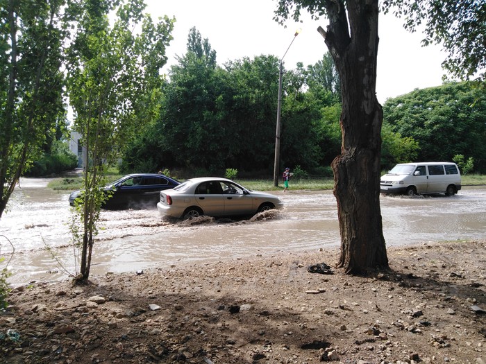 small entrepreneurs - My, Russian roads, Children, Humor, Summer, After the rain, Real life story, Longpost