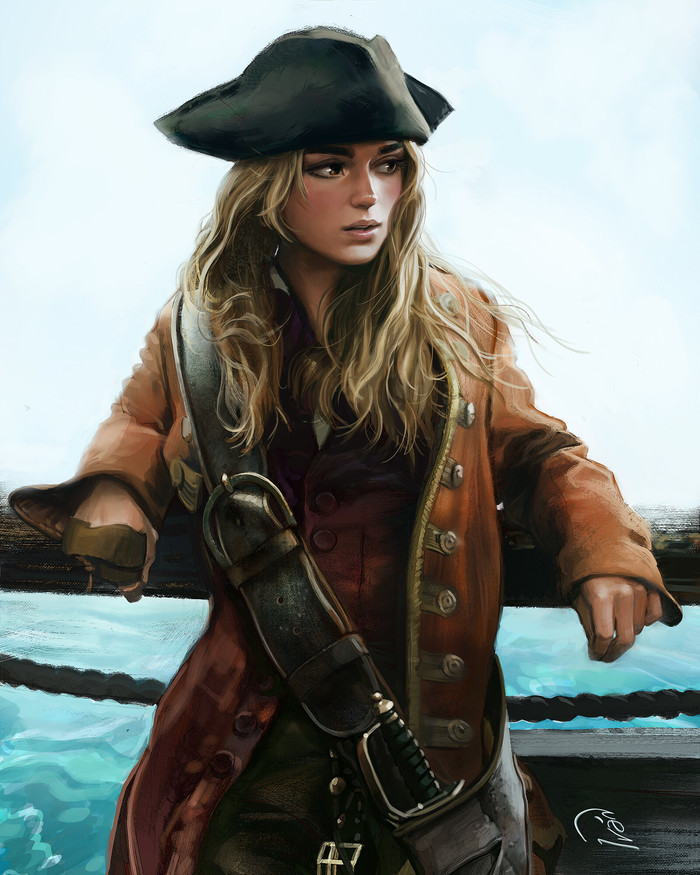 Elizabeth Swann - Elizabeth, Pirates of the Caribbean, Movies, Art, Drawing, Ivan Talavera, Elizabeth Swann