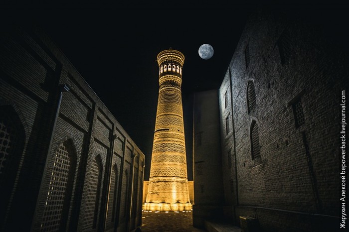 Night Bukhara. - Uzbekistan, Bukhara, The photo