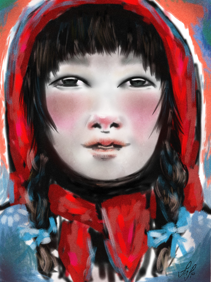 Portrait of a child - My, Sai2, Portrait, Digital drawing, Digital, Drawing