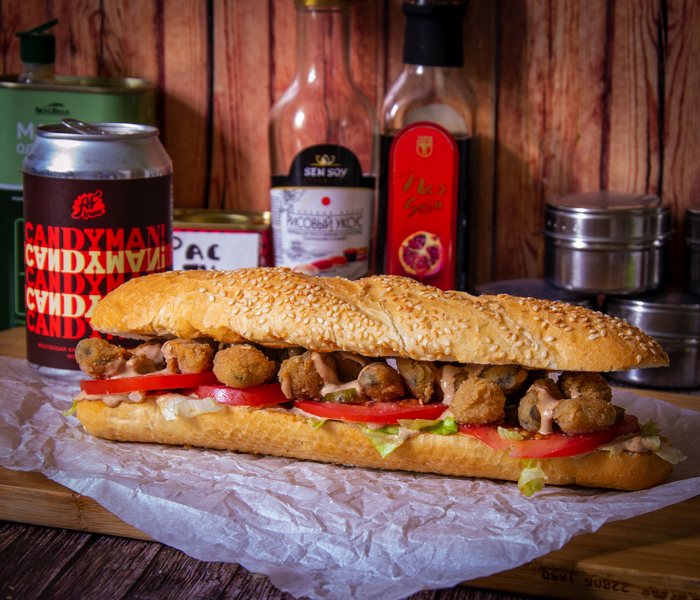 Louisiana Po'Boy Sandwich - My, Food, Recipe, Sandwich, Seafood, Cooking, Yummy, Louisiana, Dinoburger, Longpost