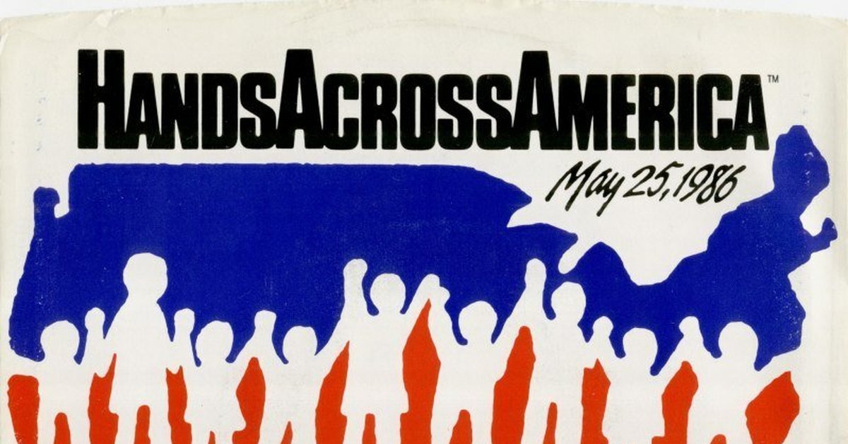 Hands across. Hands across America. 1986 Года hands across America. Hands across America 1986. Hands across America 1986 вид сверху.