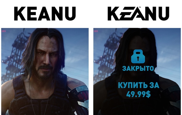 If Cyberpunk 2077 was released by EA - My, Keanu Reeves, Cyberpunk 2077, EA Games, Games, Computer games, Johnny Silverhand