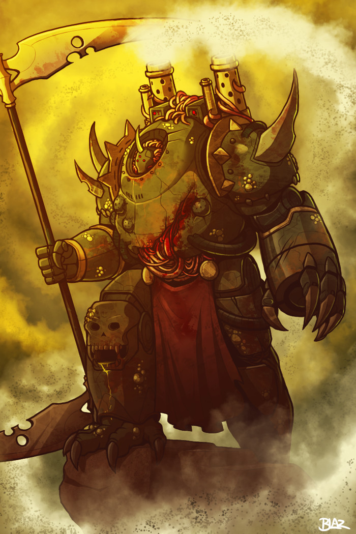 Plague Marine. - Art, Fan art, Plague marine, Warhammer 40k, Wh Art, Blazbaros