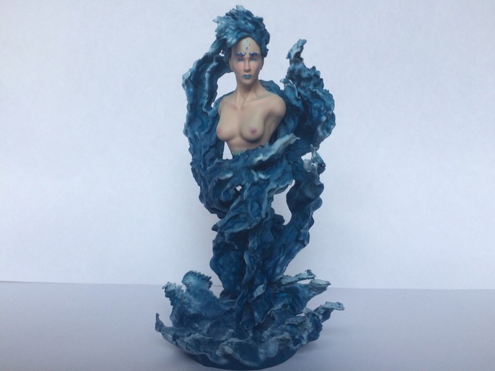 Figurine Aqua de vida - NSFW, My, Statuette, Water, Anycubic, 3D печать, Beautiful girl, Zbrush, Creation, Longpost