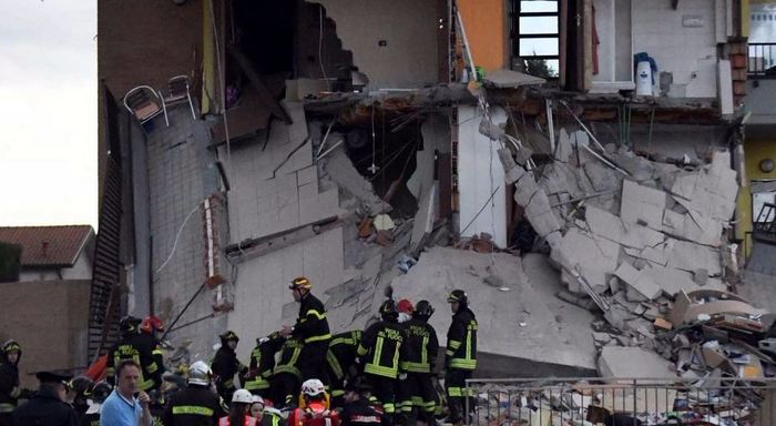 Residential building collapses due to gas explosion in Italy - Italy, Catastrophe, Gas explosion, , news, Negative, Collapse