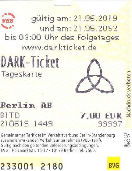 The dark Ticket by BVG and Netflix - Berlin, Germany, Netflix, Darkness (TV series)